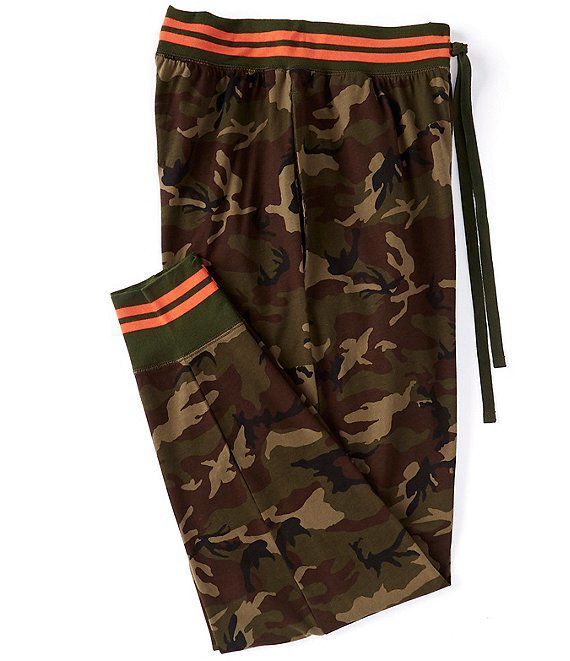 Camo knit joggers